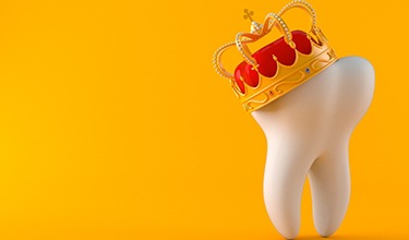 Tooth wearing crown