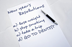 New Year's resolutions list: see dentist!