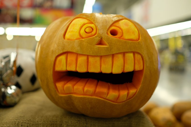 pumpkin with a scary smile